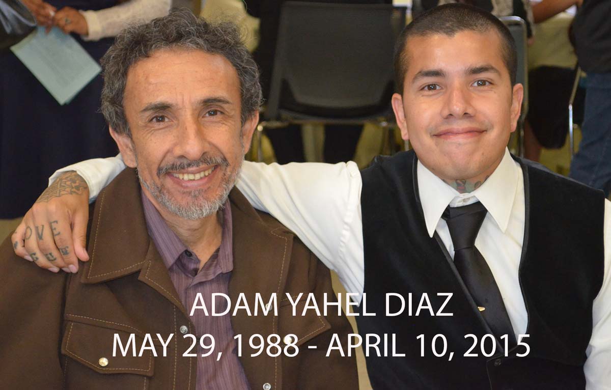 People at the Adam Diaz Memorial