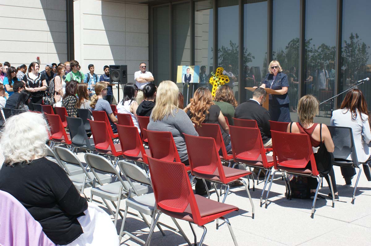 People at the Adam Diaz Memorial