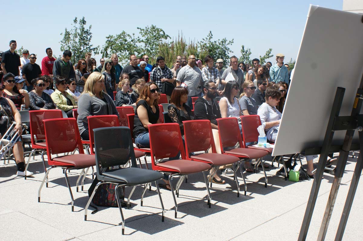 People at the Adam Diaz Memorial