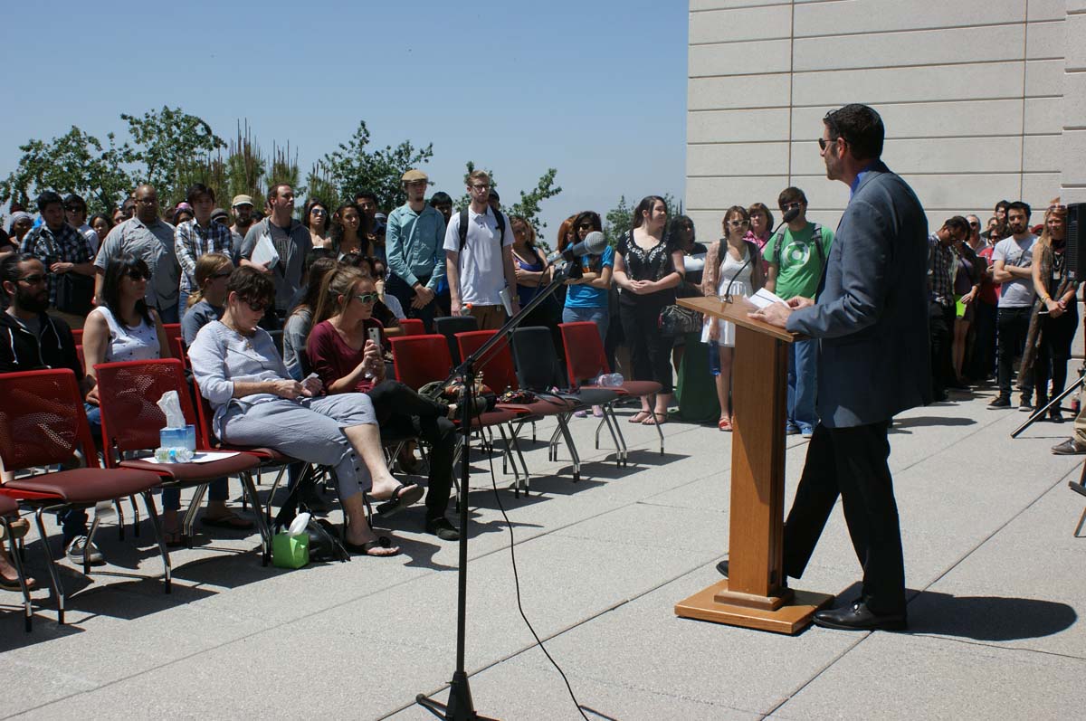 People at the Adam Diaz Memorial