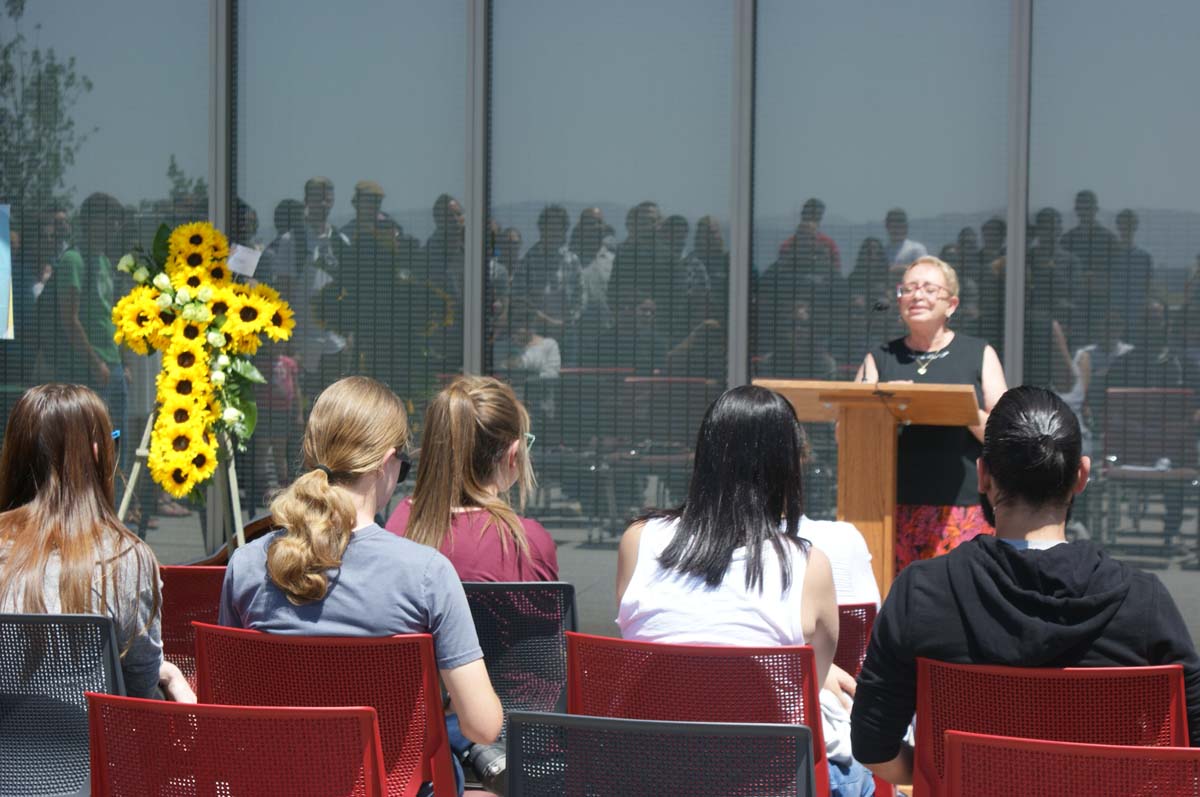 People at the Adam Diaz Memorial