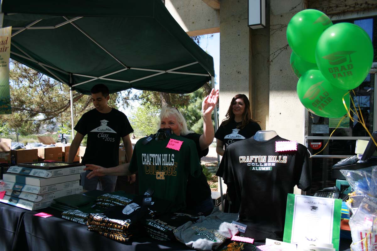 People enjoying the Grad Fair