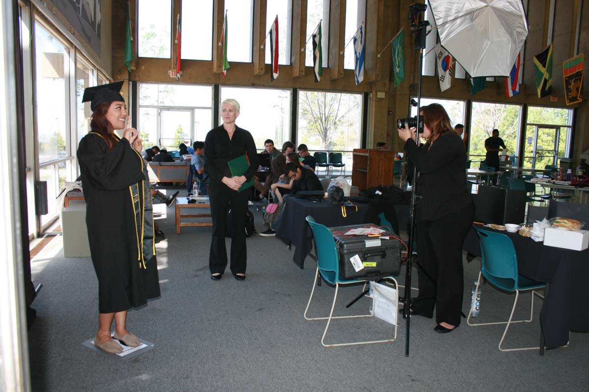 People enjoying the Grad Fair