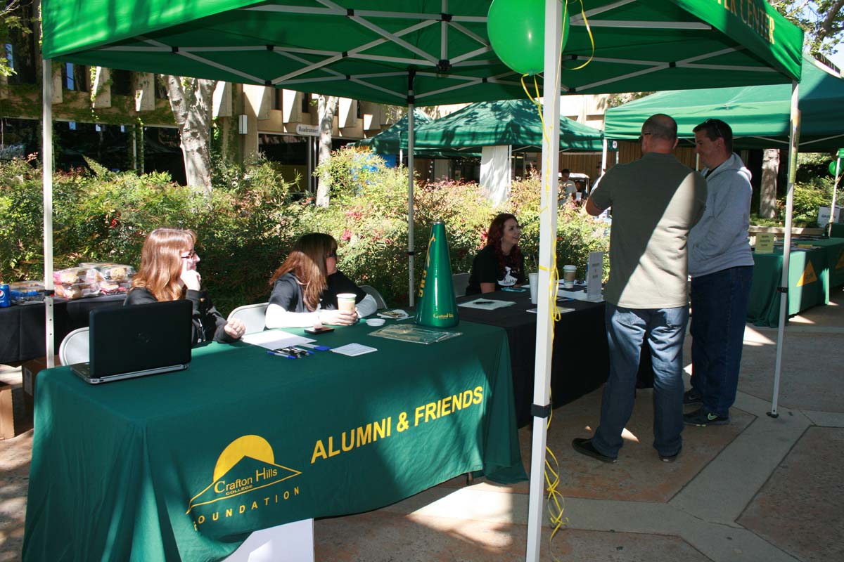People enjoying the Grad Fair