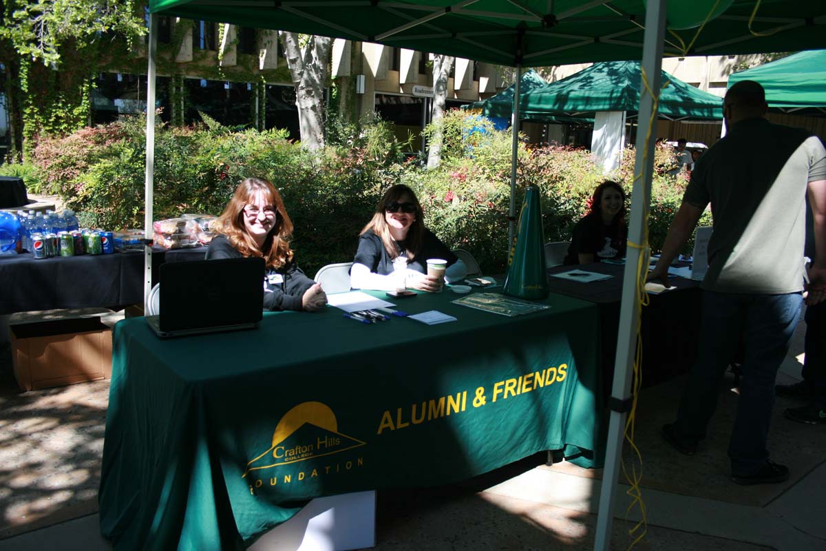People enjoying the Grad Fair