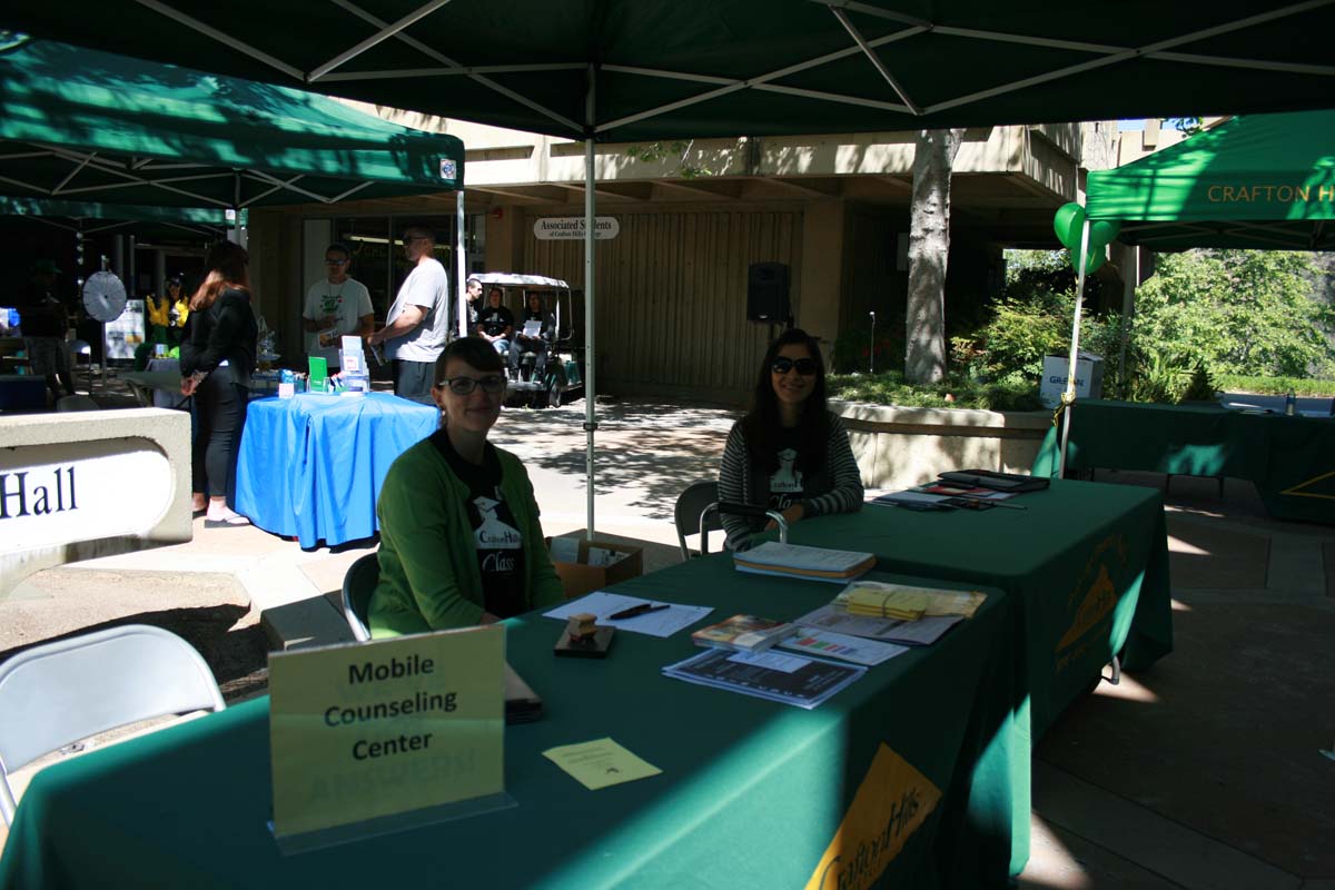 People enjoying the Grad Fair