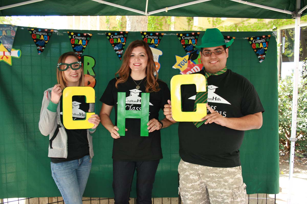 People enjoying the Grad Fair