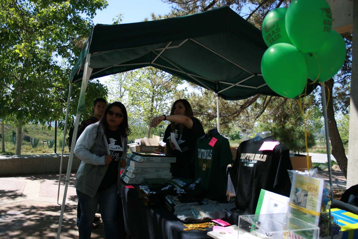 People enjoying the Grad Fair