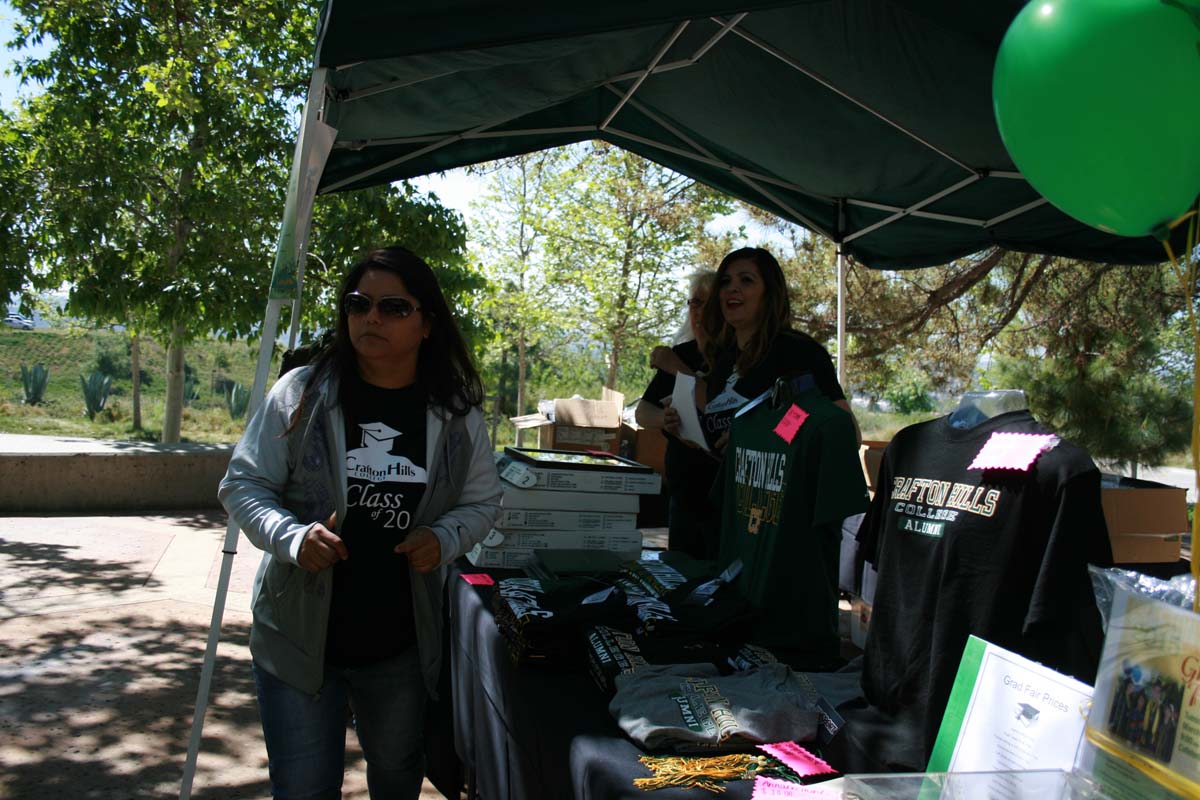 People enjoying the Grad Fair