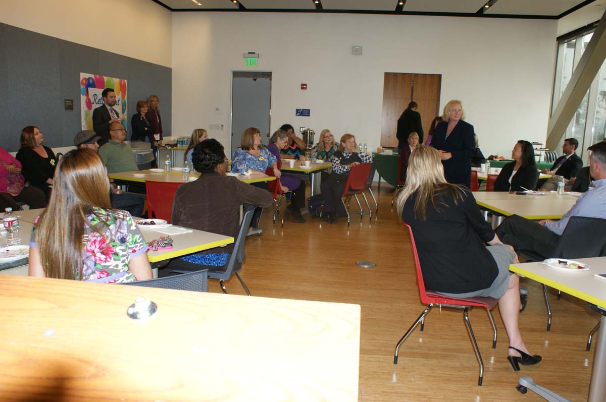 People enjoying the Retiree Reception