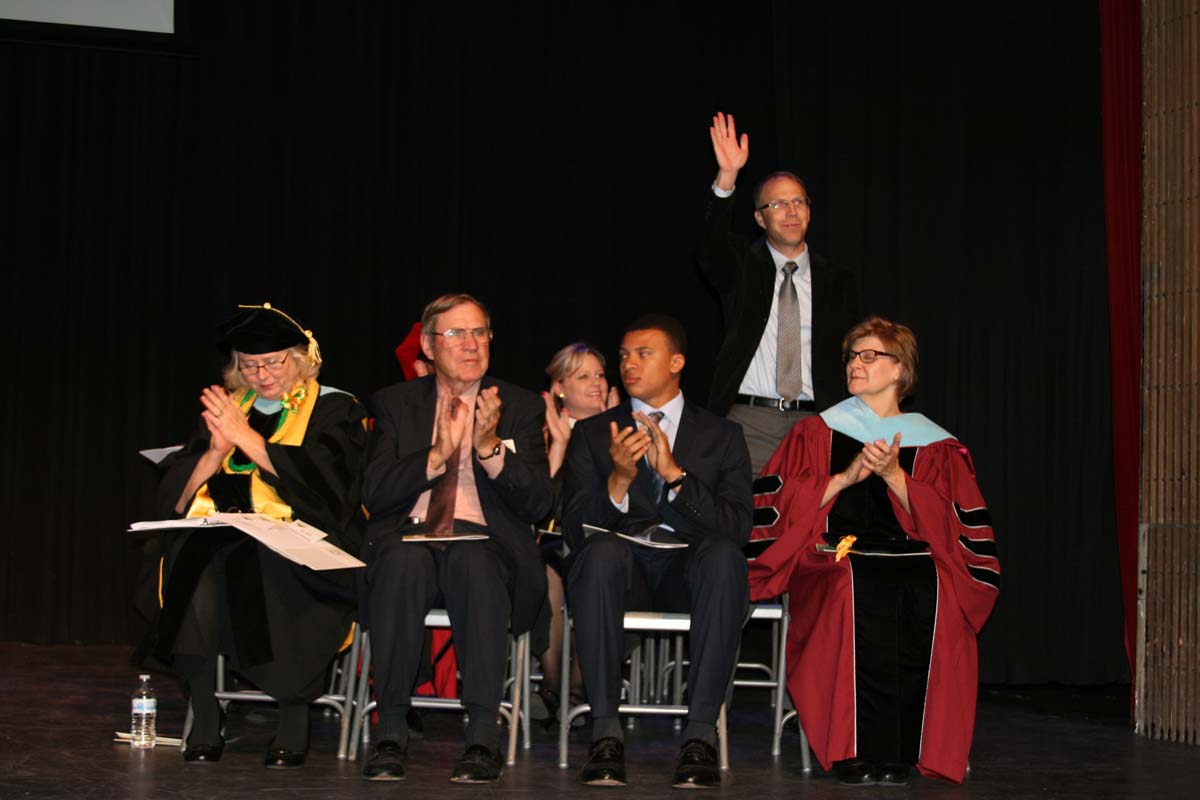 People enjoying the Scholars Convocation