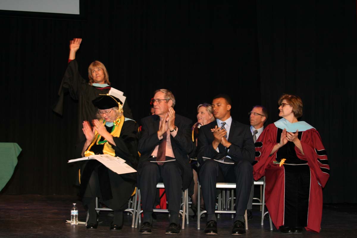 People enjoying the Scholars Convocation