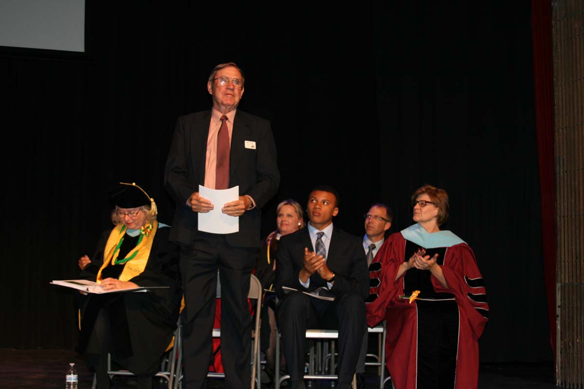 People enjoying the Scholars Convocation
