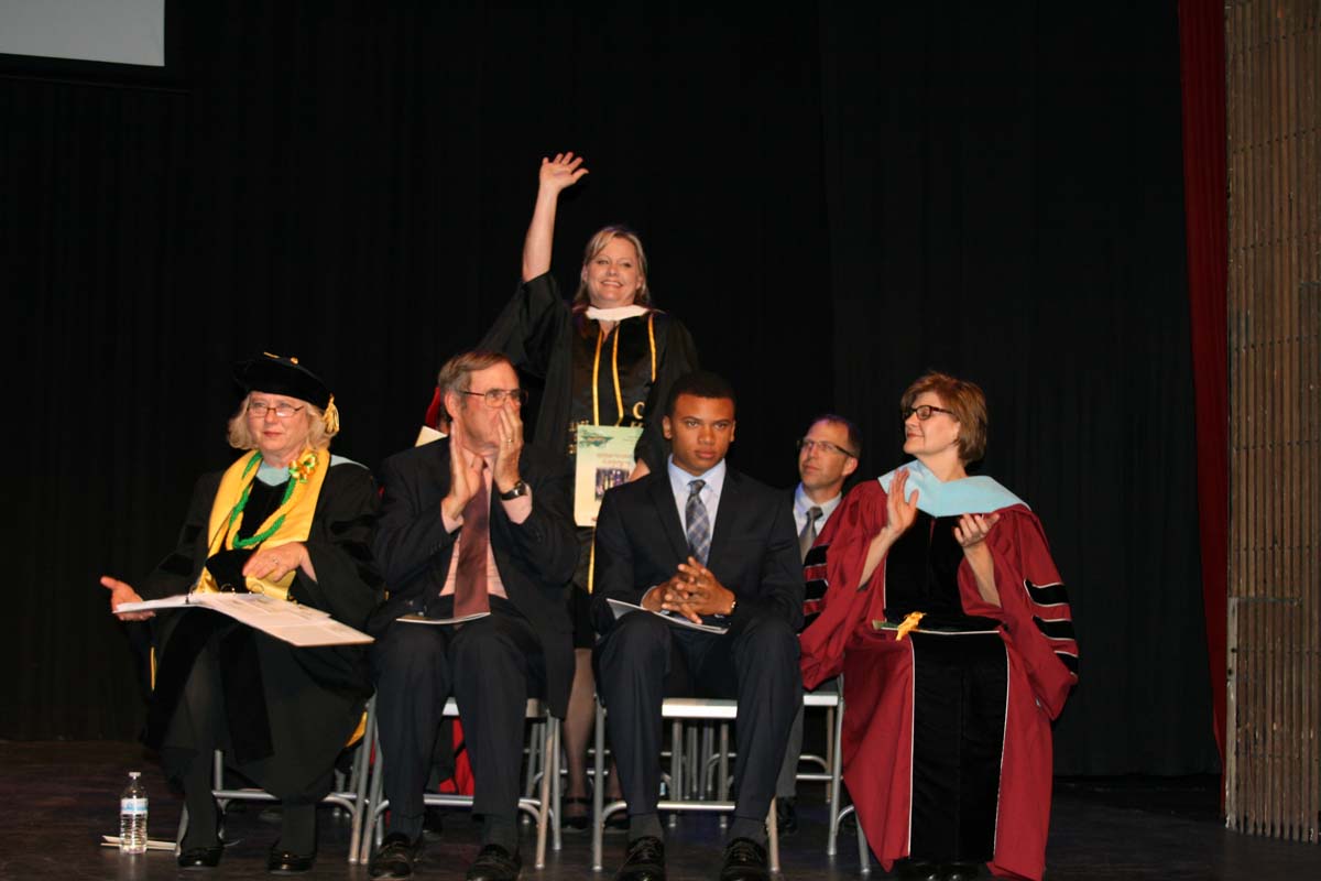 People enjoying the Scholars Convocation