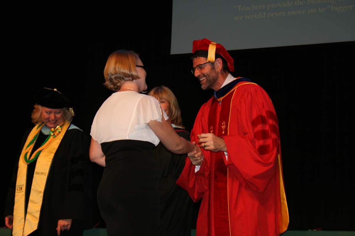 People enjoying the Scholars Convocation