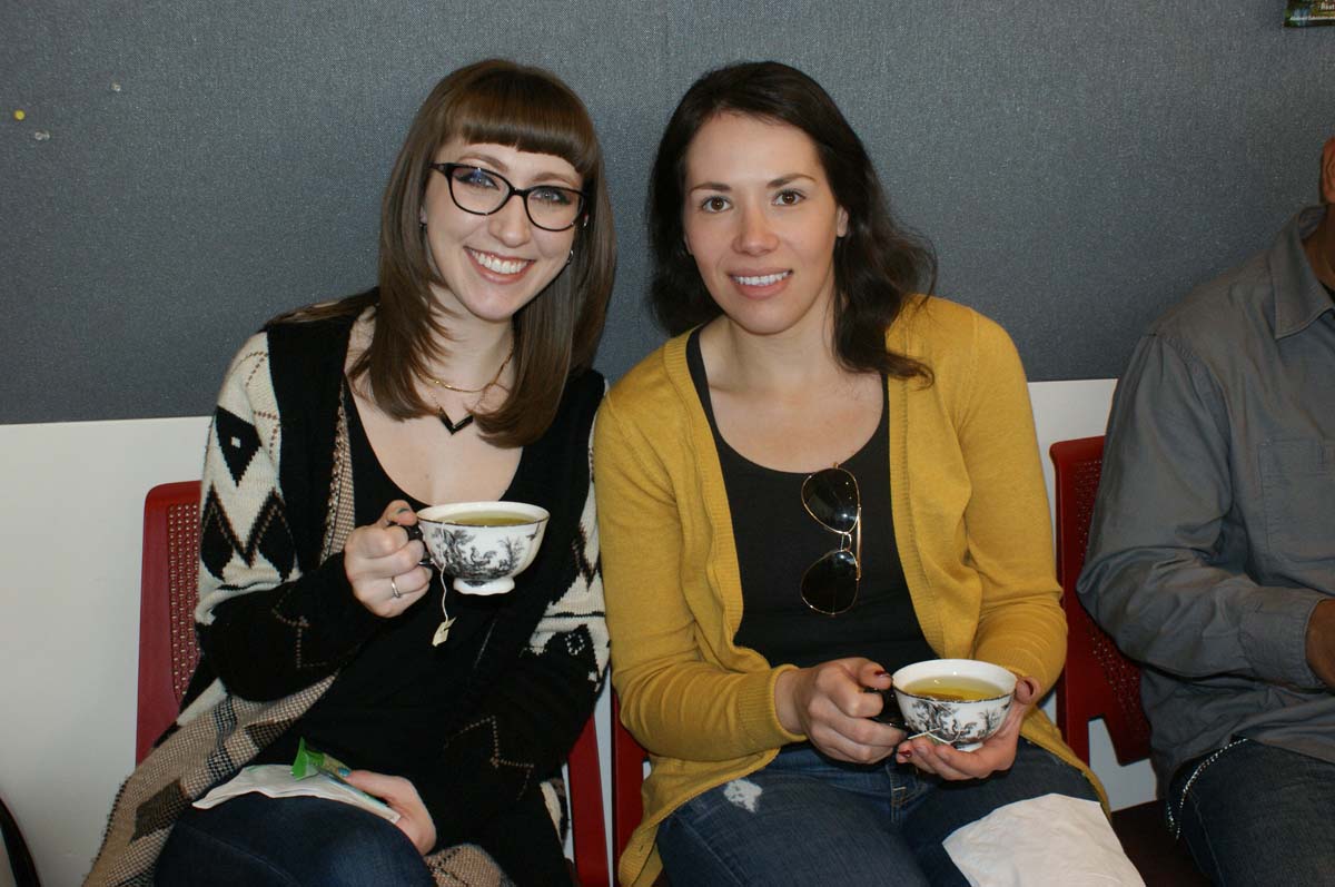 People enjoying Tea With the Deans