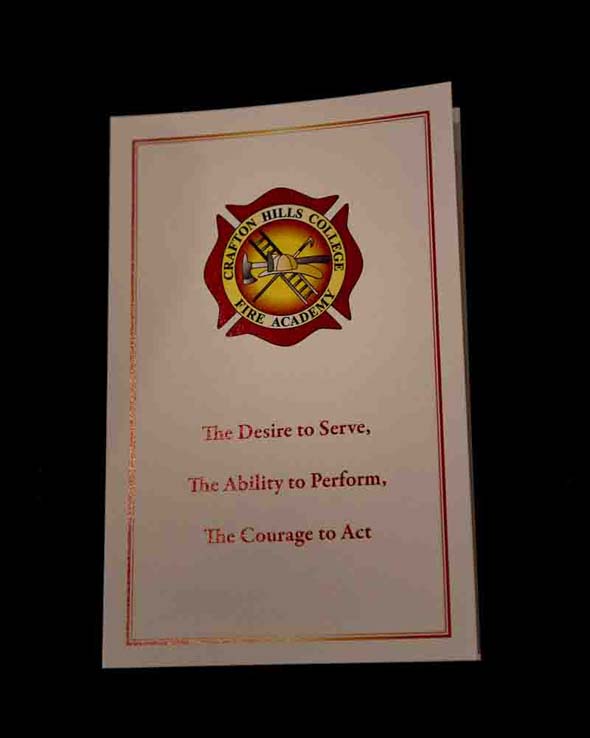 Students at Fire Academy graduation