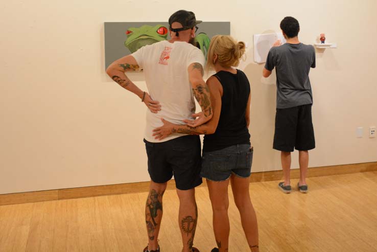 People at the opening reception of GOREilla