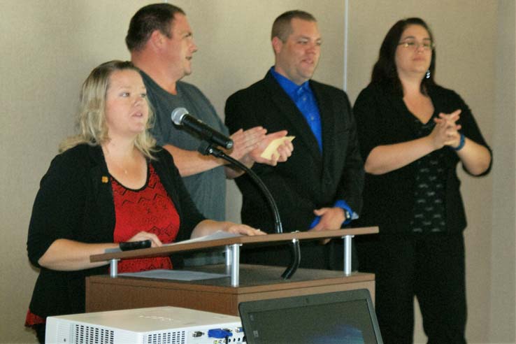 People enjoying the Friends luncheon