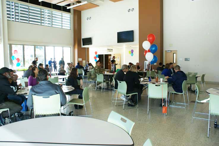 People enjoying the Veterans Thank You Luncheon