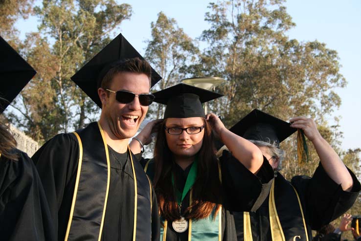 People celebrating commencement 2016