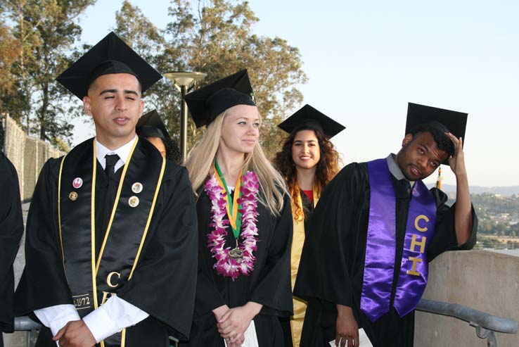 People celebrating commencement 2016