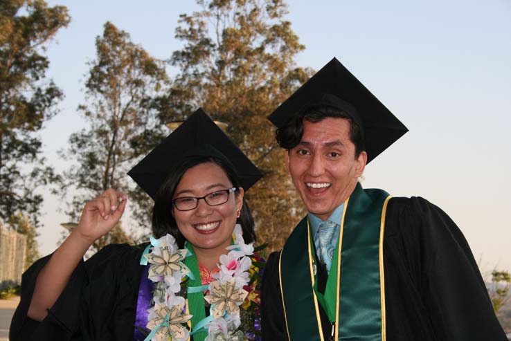 People celebrating commencement 2016