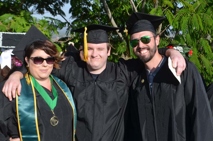 People celebrating commencement 2016