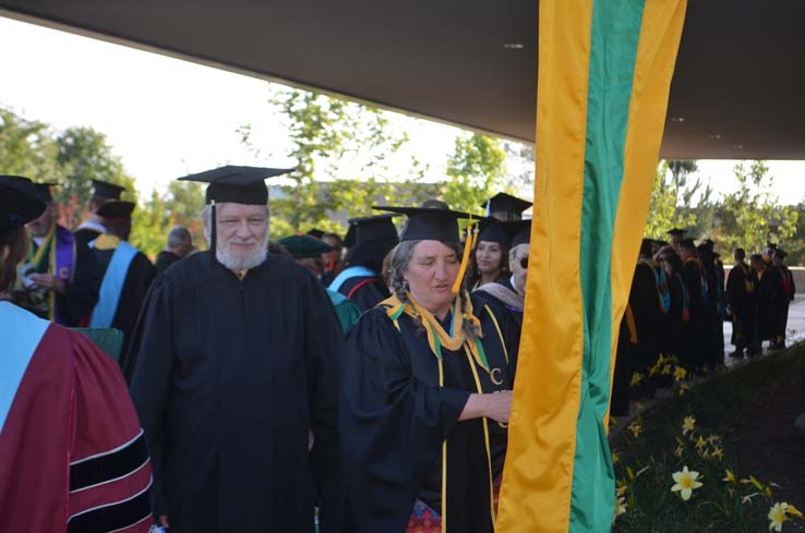 People celebrating commencement 2016