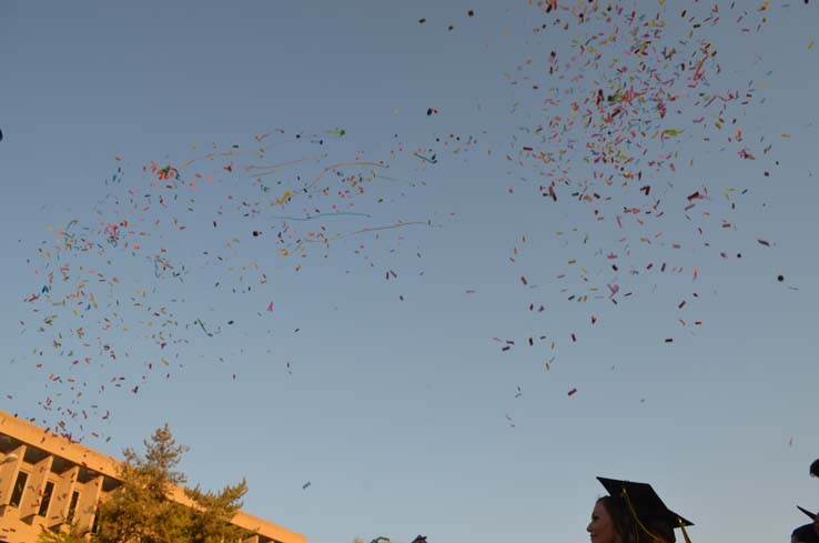 People celebrating commencement 2016