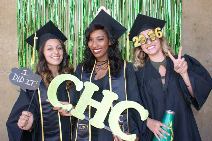 People celebrating commencement 2016