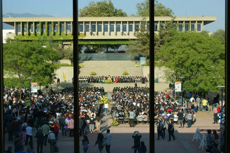 People celebrating commencement 2016