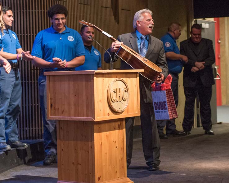 Students and faculty at the EMT Graduation ceremony