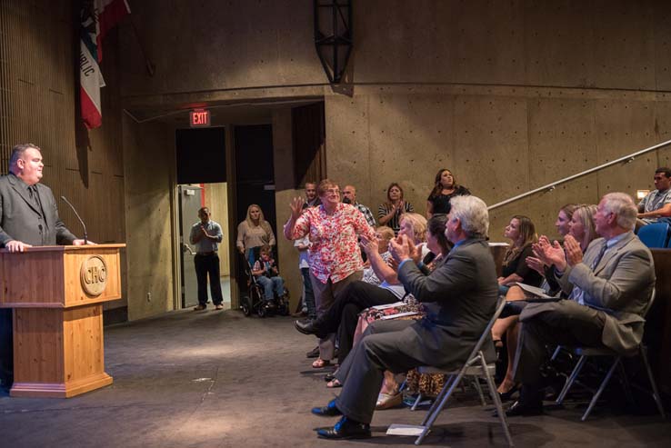 Students and faculty at the EMT Graduation ceremony