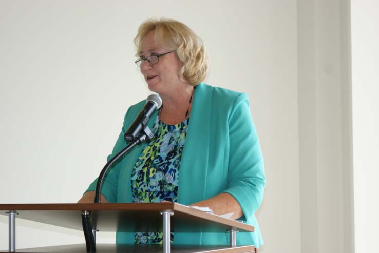 People enjoying Cheryl Marshall's Retirement Lunch
