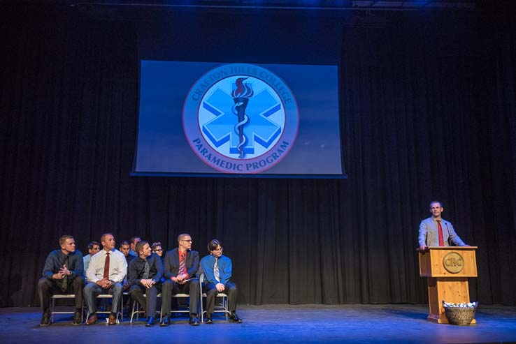 Students at the Paramedic Graduation