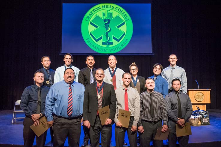 Students at the Paramedic Graduation