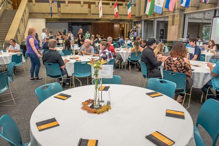 Students and staff attend Donor Scholar event.