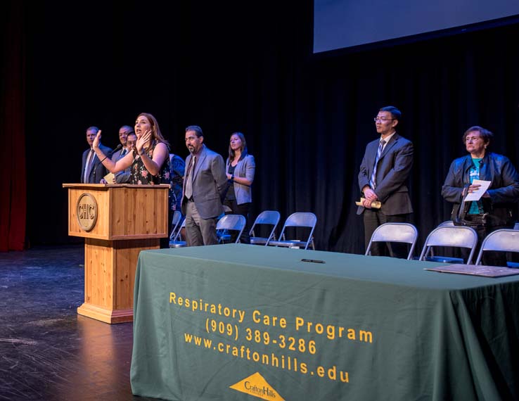 Students at the Respiratory Care Graduation.