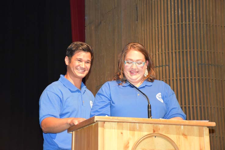 Faculty and students at EMT graduation