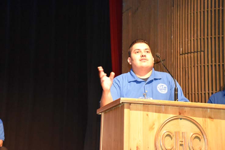Faculty and students at EMT graduation