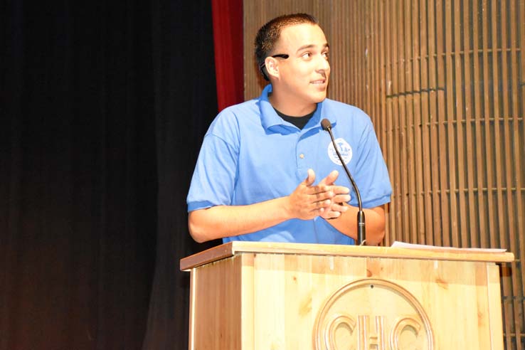 Faculty and students at EMT graduation