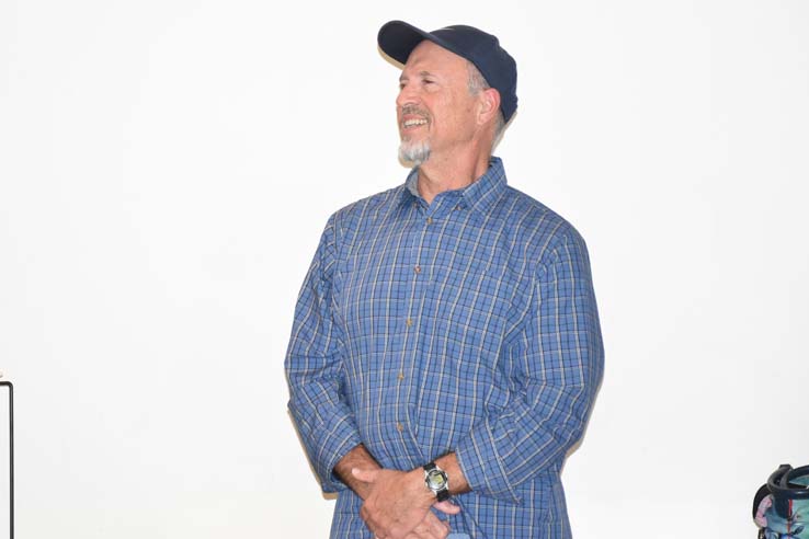 People enjoying the retirement celebration