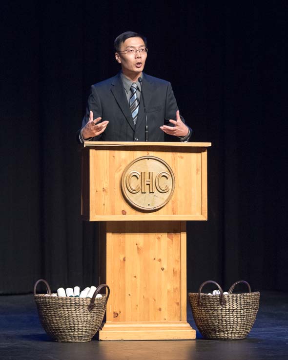 Students and faculty at Paramedic graduation