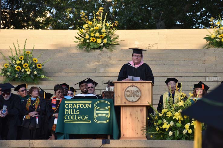 People enjoying commencement activities