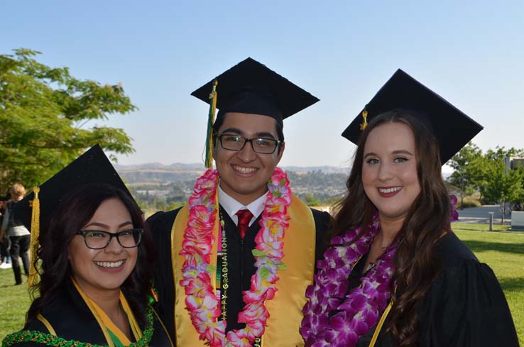 People enjoying commencement