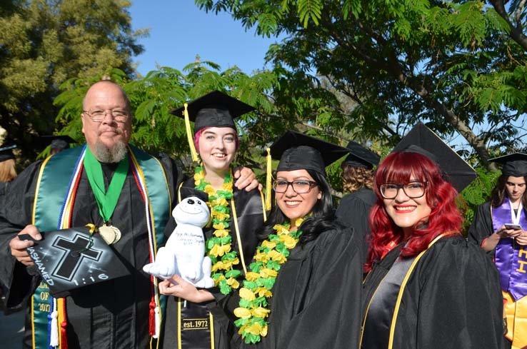 People enjoying commencement