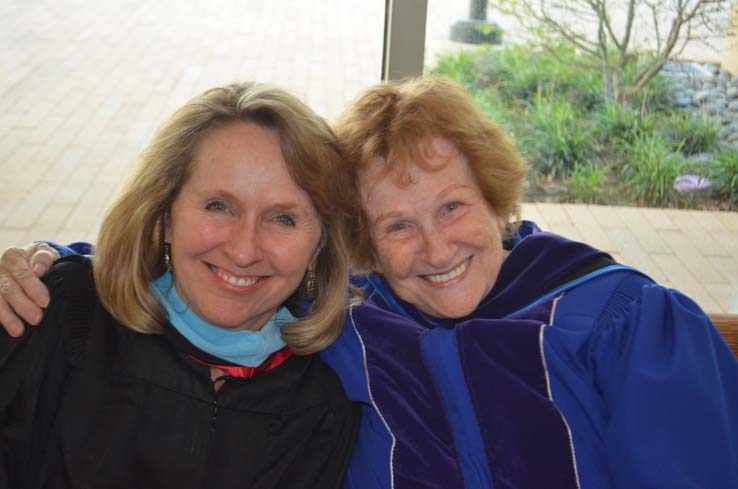 People enjoying commencement