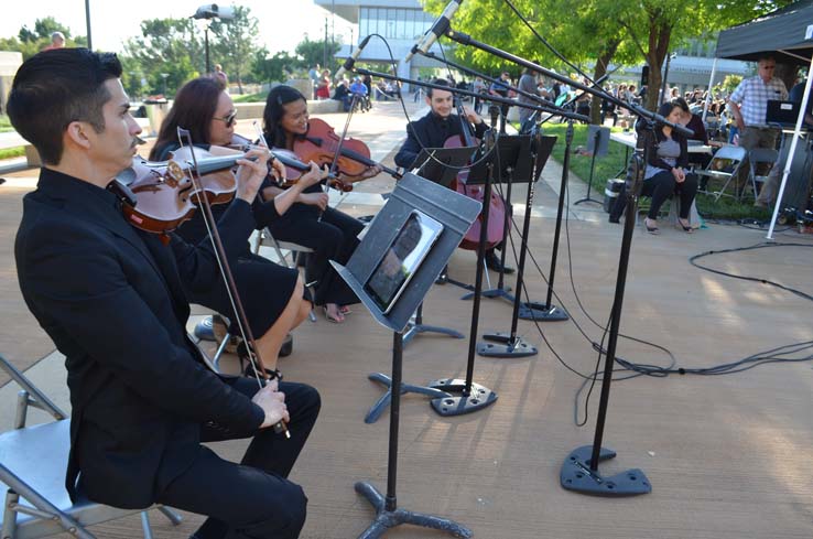 People enjoying commencement