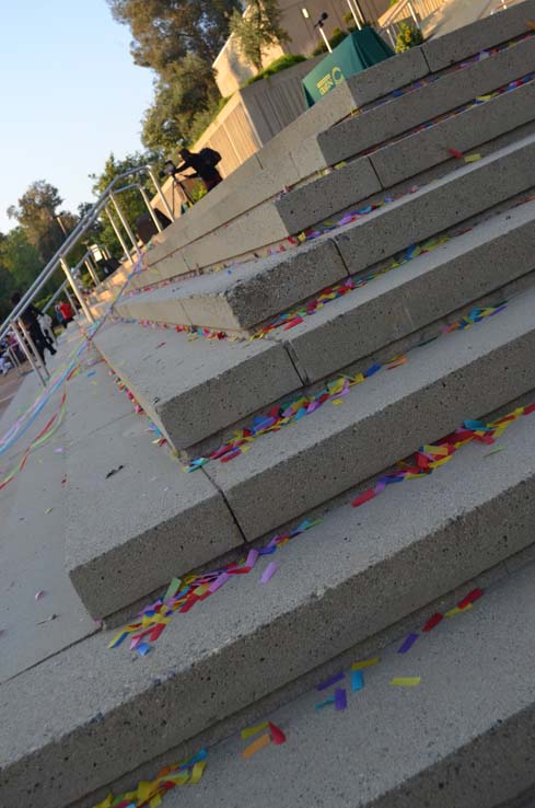 People enjoying commencement
